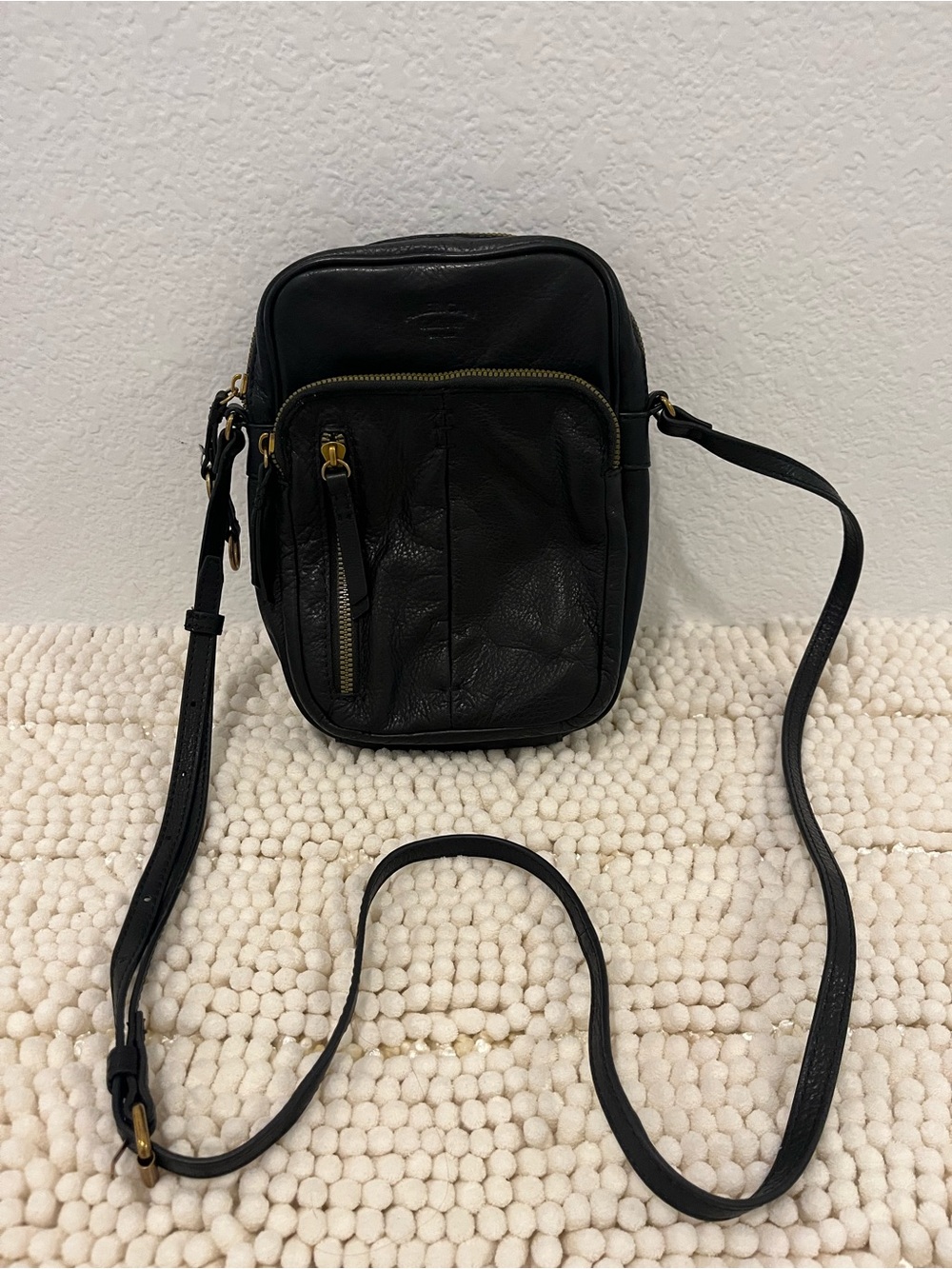 American Leather Co. Black Leather Crossbody
